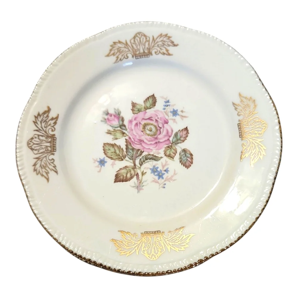 Antique 1950s Homer Laughlin Queen Esther Collection 22k Gold Rim Salad Plates-8 - Picture 4 of 8